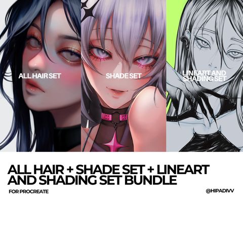 padivv All Hair + Shade + Lineart and Shading thumbnail