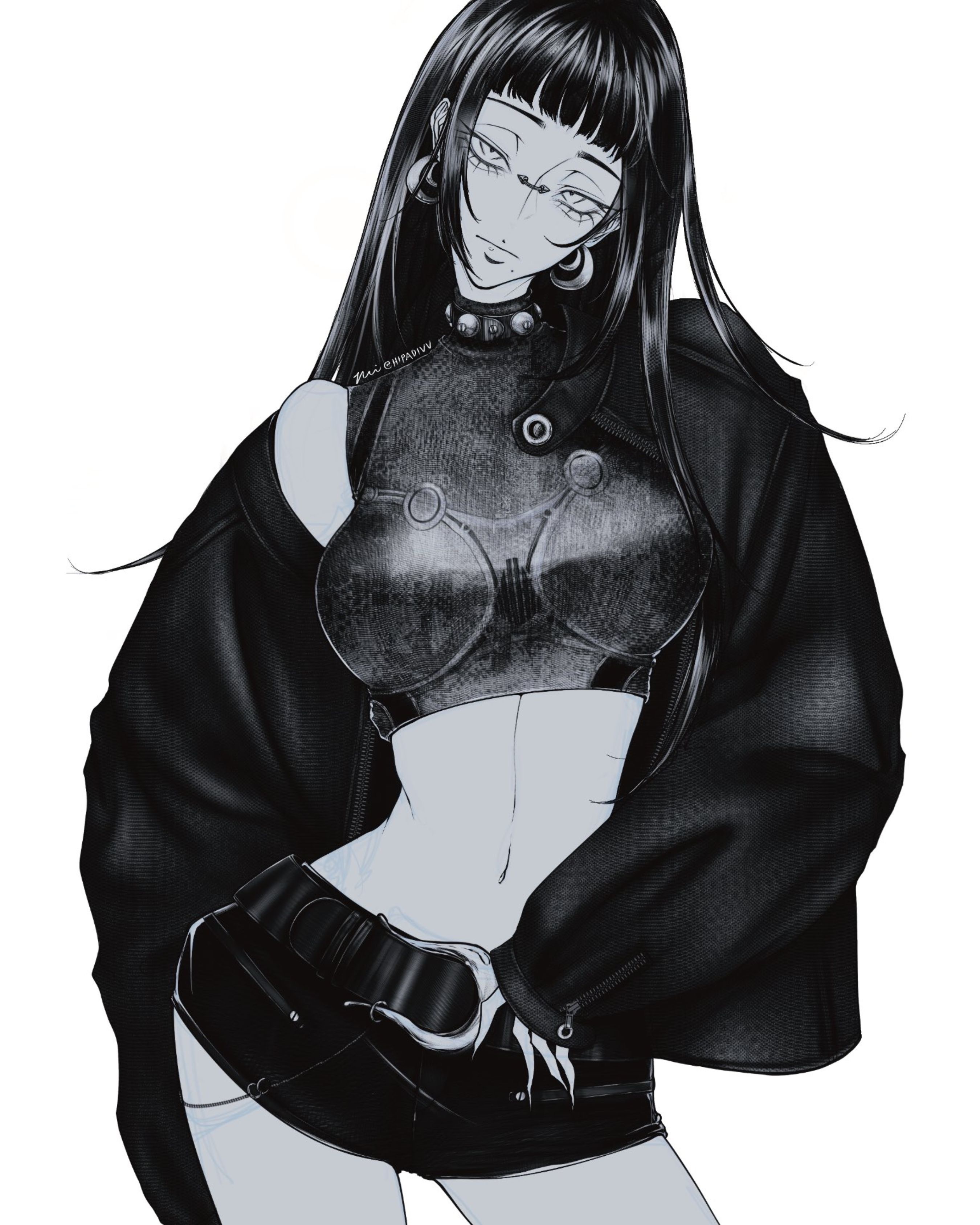 Thigh-Up Lineart+BW Shading thumbnail