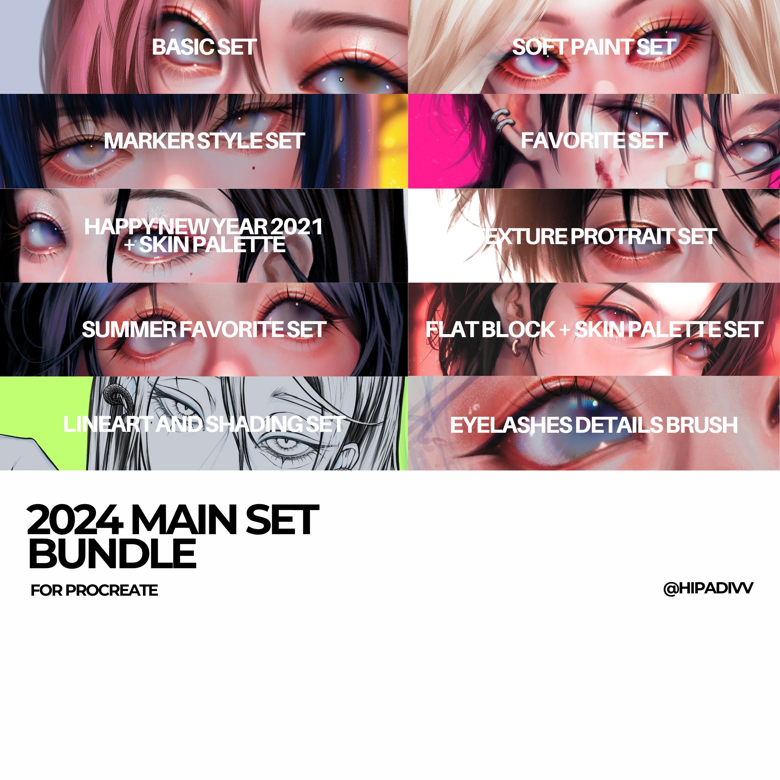 (NO Shade Set/NO Skin Palette Full Set) padivv 2024 Main Set Bundle thumbnail