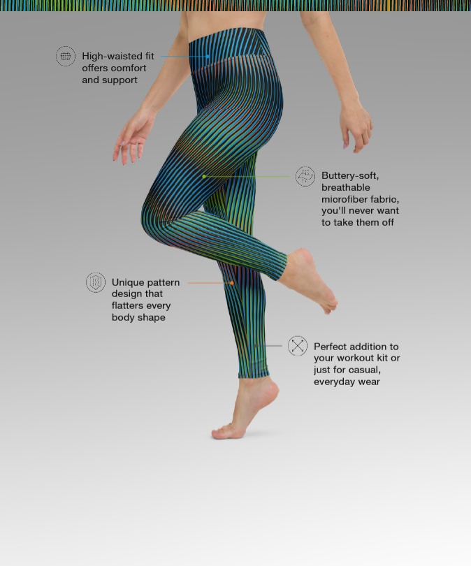 Activewear Leggings featuring unique moiré patterns thumbnail