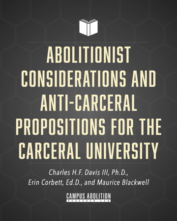 Abolitionist Considerations and Anti-Carceral Propositions thumbnail