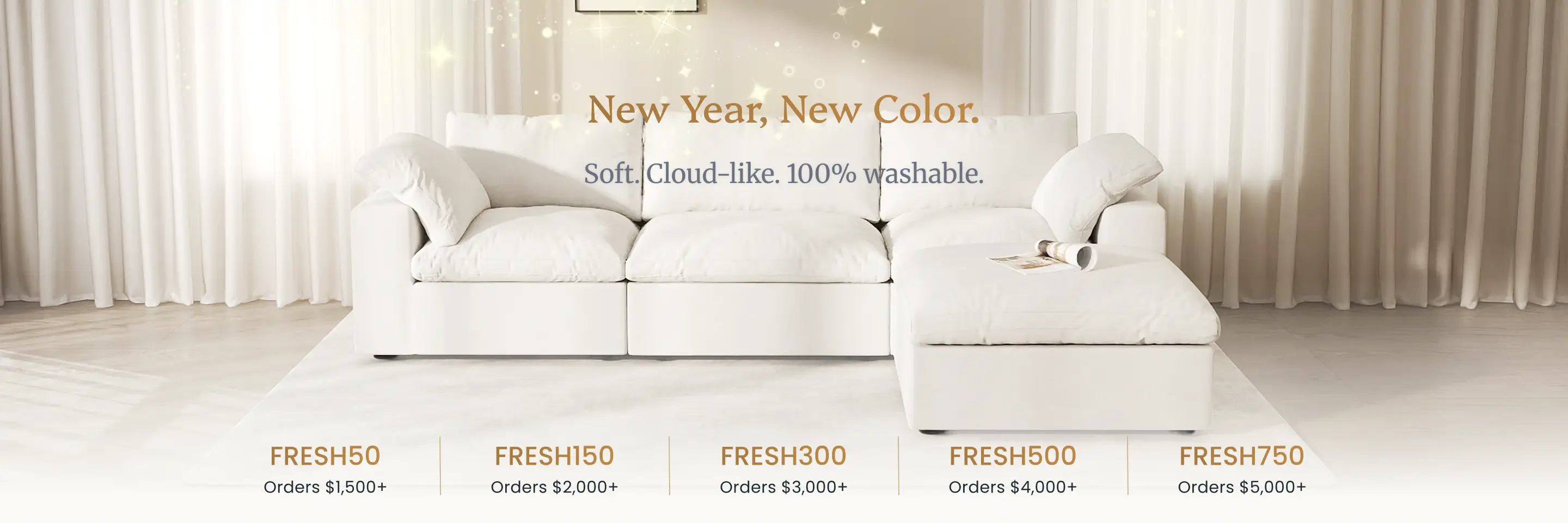 WJS Home | Cloud-Like Comfort Sectional Sofas, Washable & Modular thumbnail