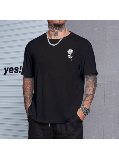 Camiseta Camisa Masculina Flor 100% Algodão ✨👕 thumbnail