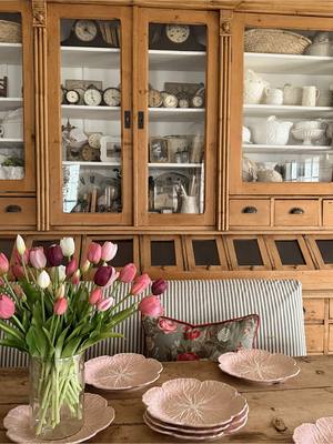 Are these not the prettiest faux tulips ever? I’m hoping by putting these out I will spring weather to come to Michigan 