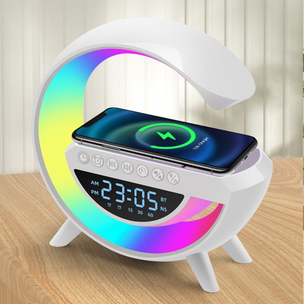 G Speaker Smart Station Luminária Caixa De Som E Carregador Cor Branco thumbnail