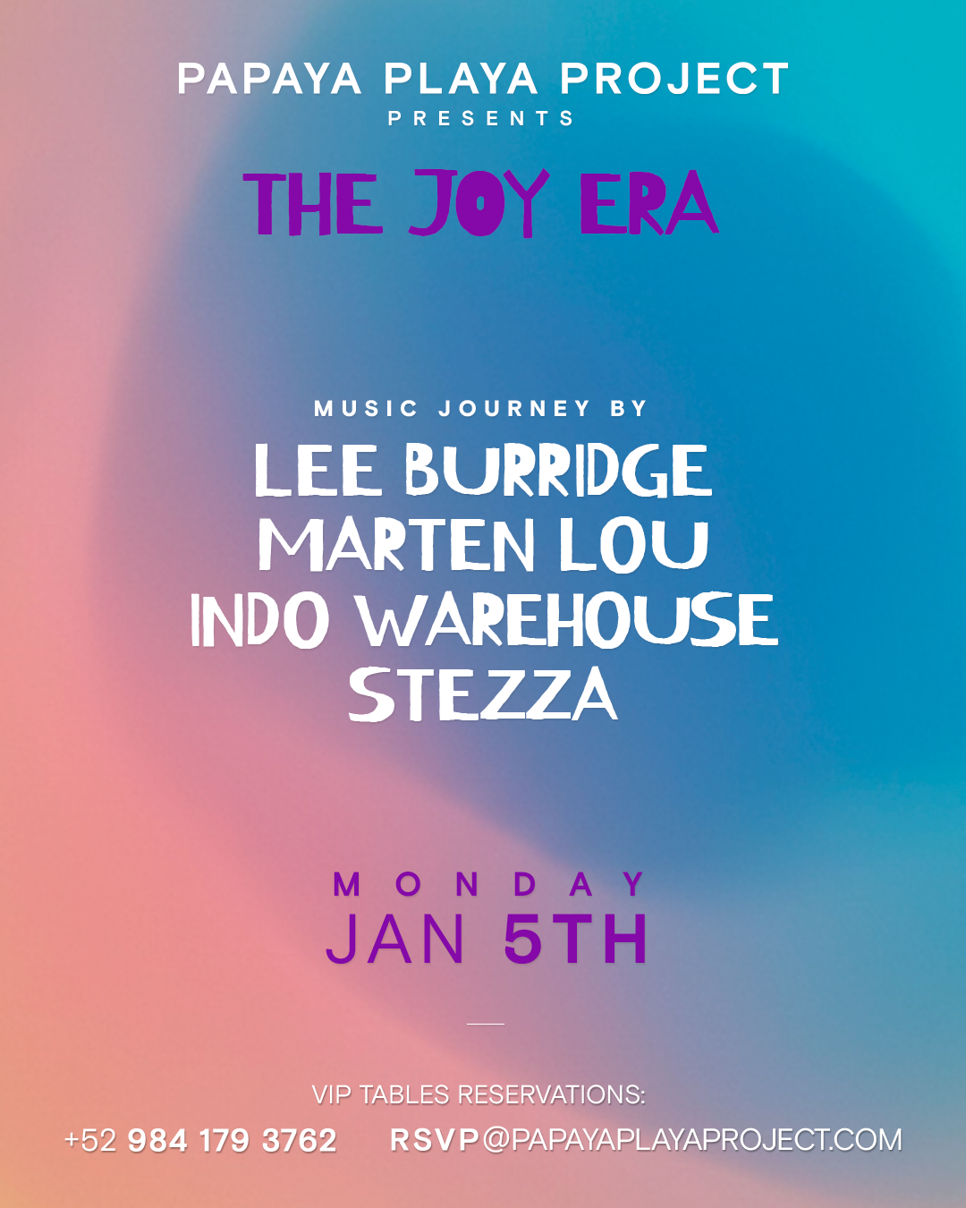 JAN 5 - LEE BURRIDGE @ PAPAYA PLAYA PROJECT thumbnail