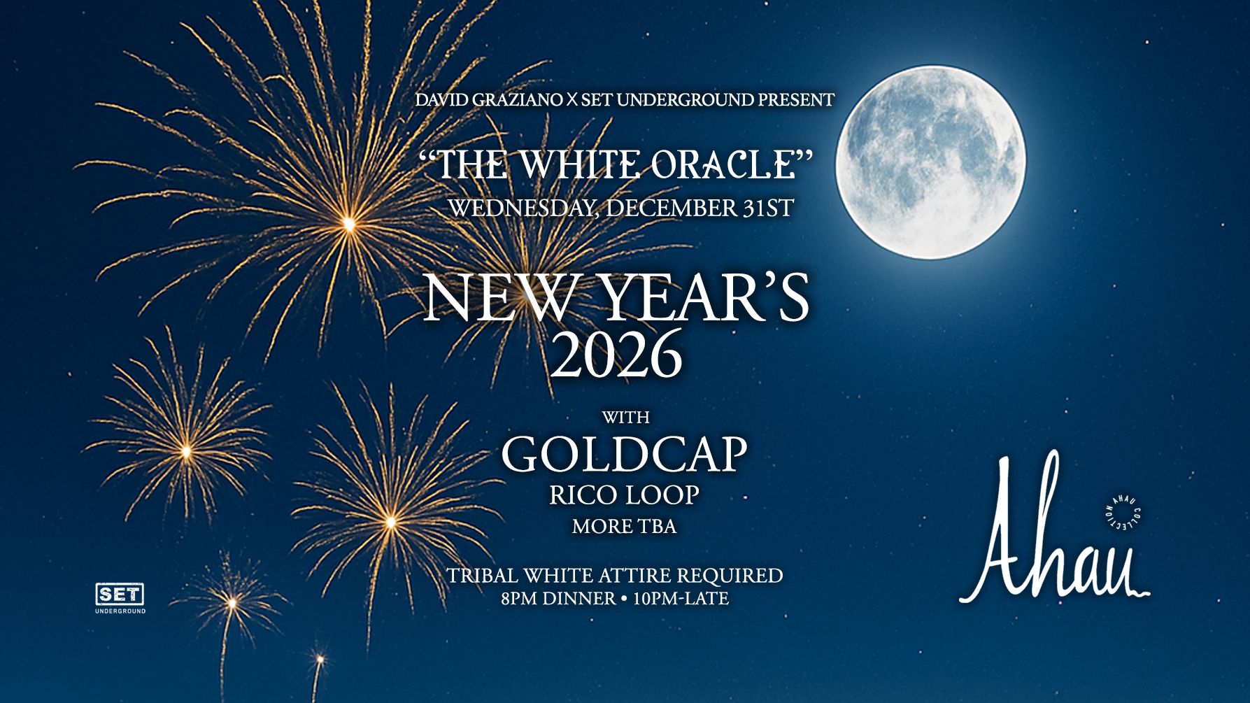 NYE ✨ALL WHITE PARTY @ AHAU thumbnail