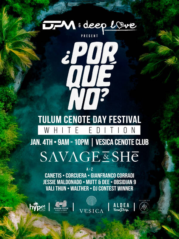 JAN 4 - POR QUE NO x DPM FESTIVAL WHITE PARTY @ VESICA CENOTE thumbnail