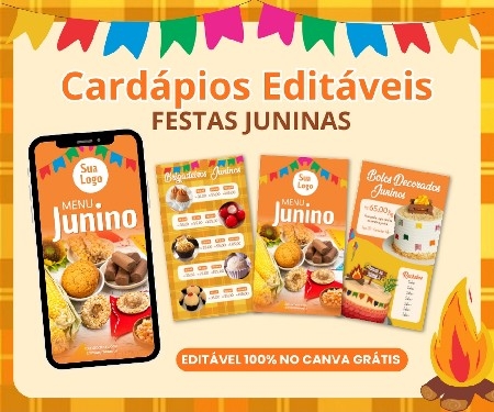 PACK DE CARDÁPIOS JUNINOS + BÔNUS  thumbnail