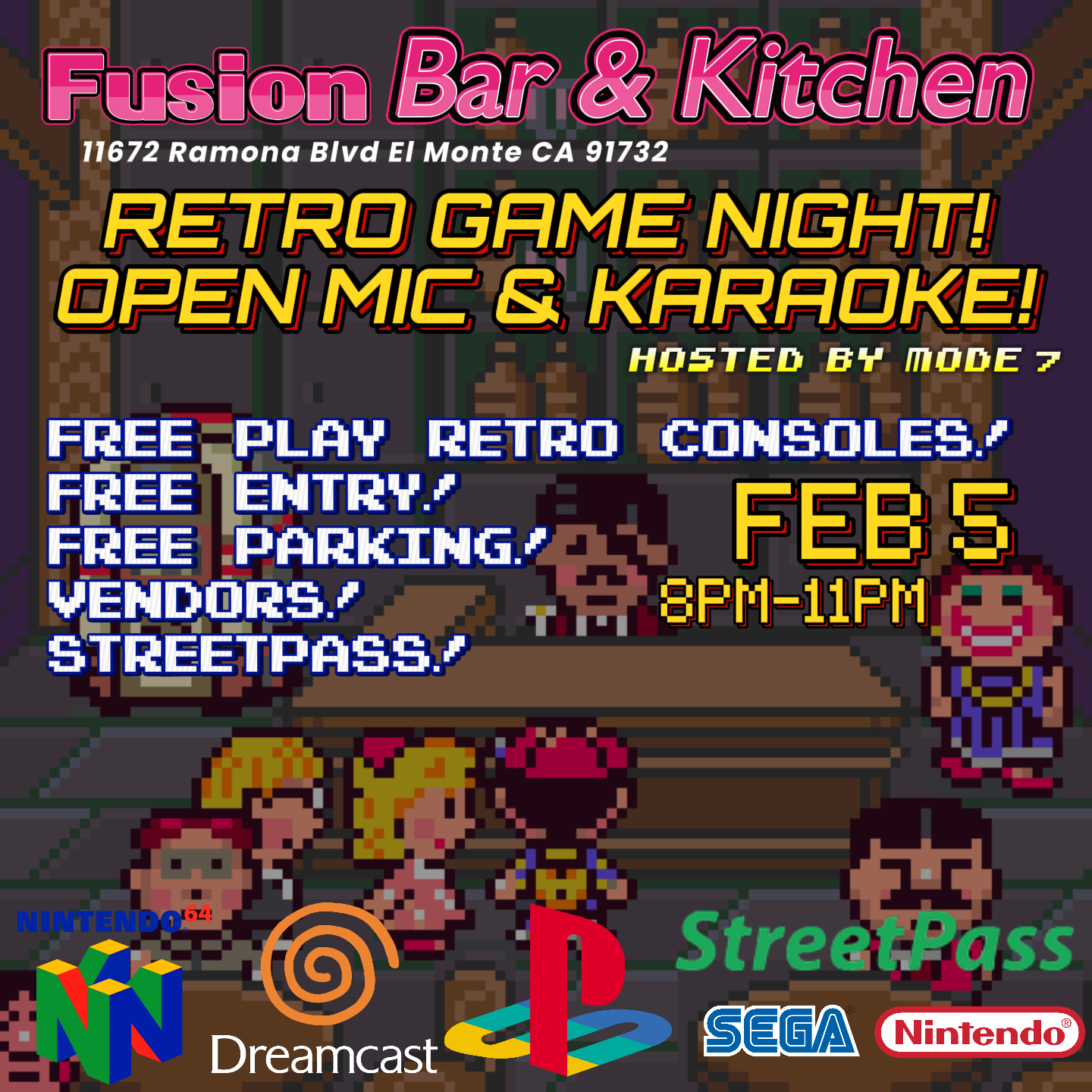 Retro Game Wednesdays at Fusion Bar & Kitchen in El Monte, California thumbnail