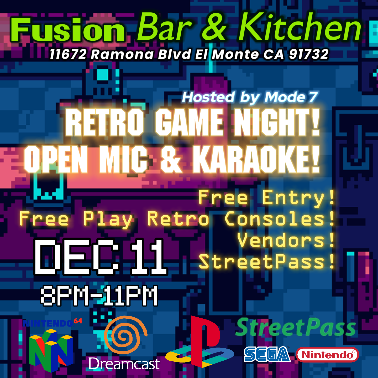 Retro Game Wednesdays at Fusion Bar & Kitchen in El Monte, California thumbnail