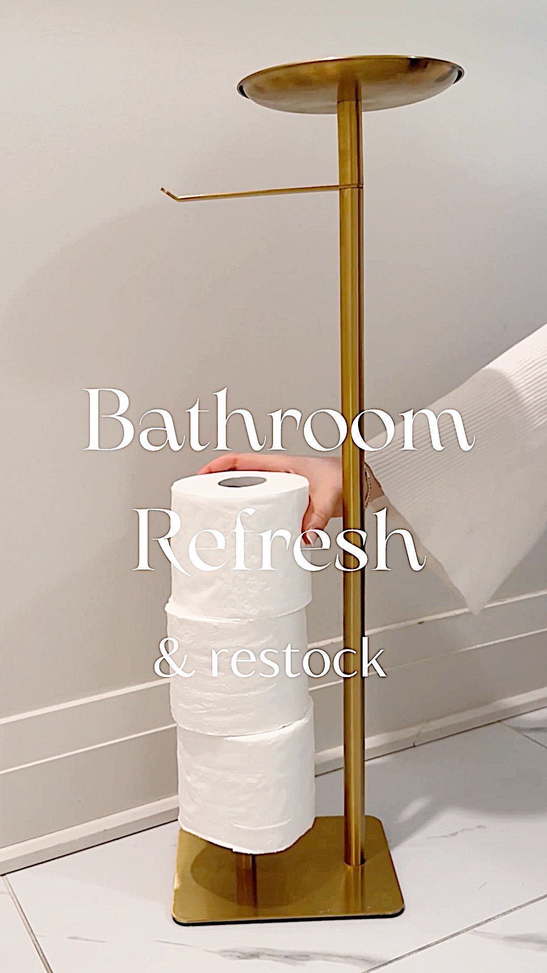 Adding some things to make the bathroom look classier and more practical 🤍

Comment “REFRESH” to shop!

#bathroom #bathr