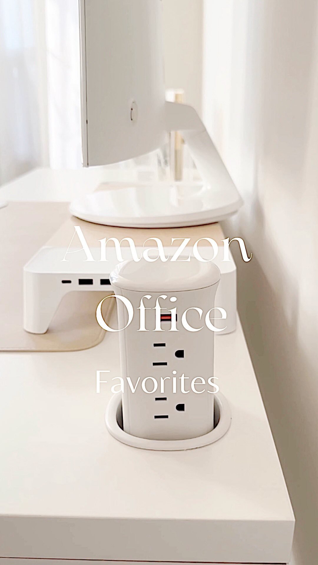 No more messy cords under the desk and very easy outlet access with this surge protector! Type “OFFICE FINDS” to shop 🤍#