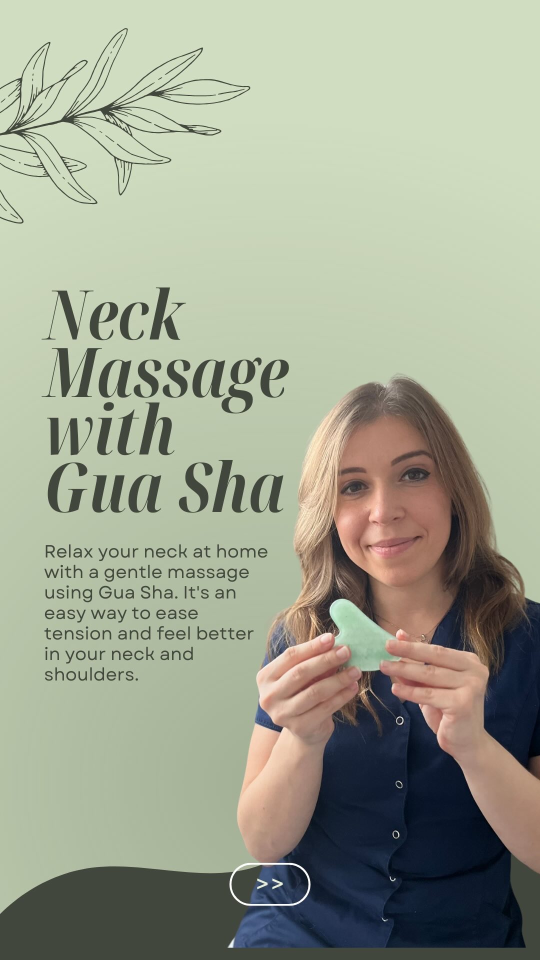 Tensed Neck after long day? Use Gua Sha to solve it!
🌿✨ Here’s how:
1.	Prep your skin with oil or balm for a smooth glid