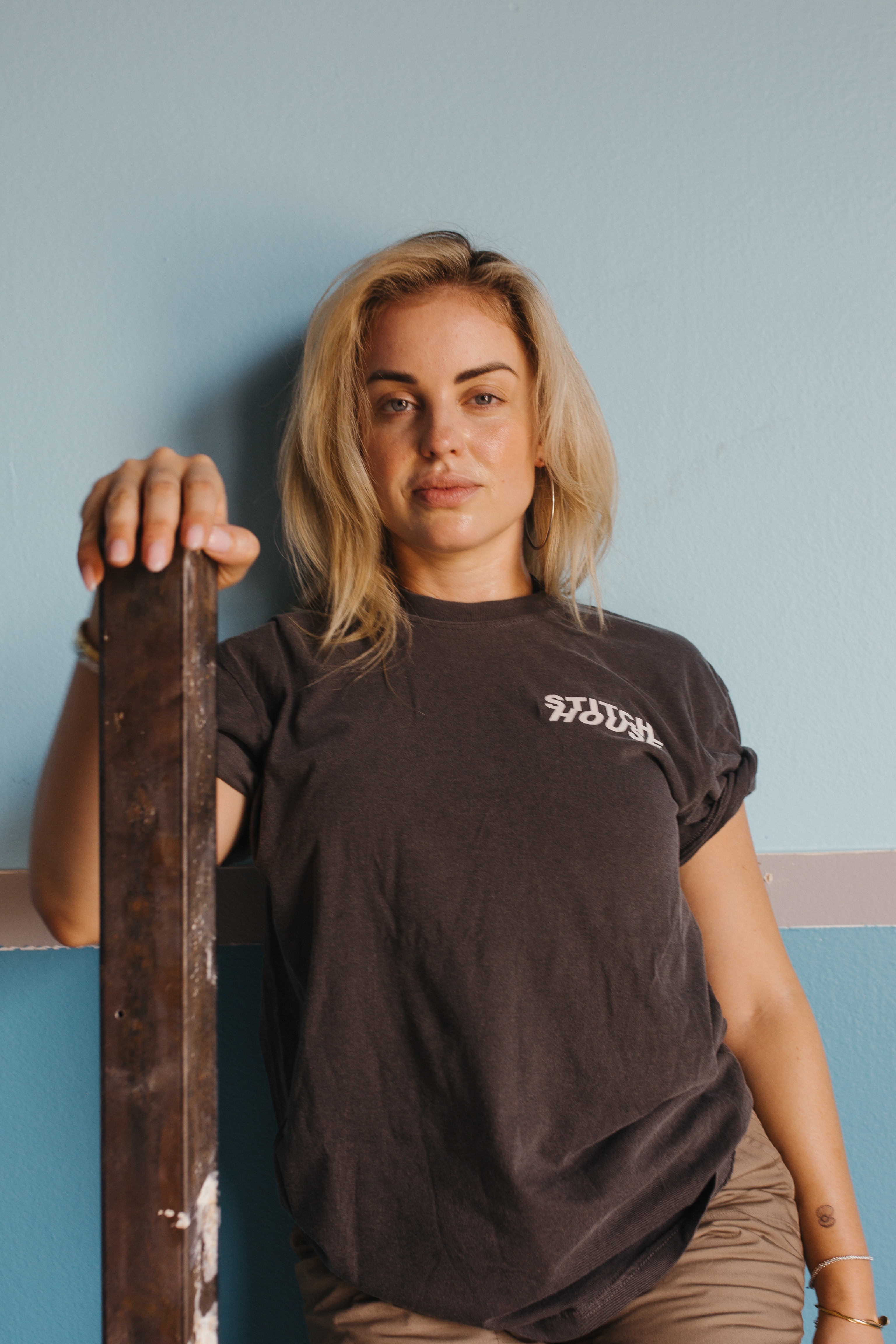 Stitchhouse 2024 T-Shirt Light Grey Faded Wash with Logo thumbnail