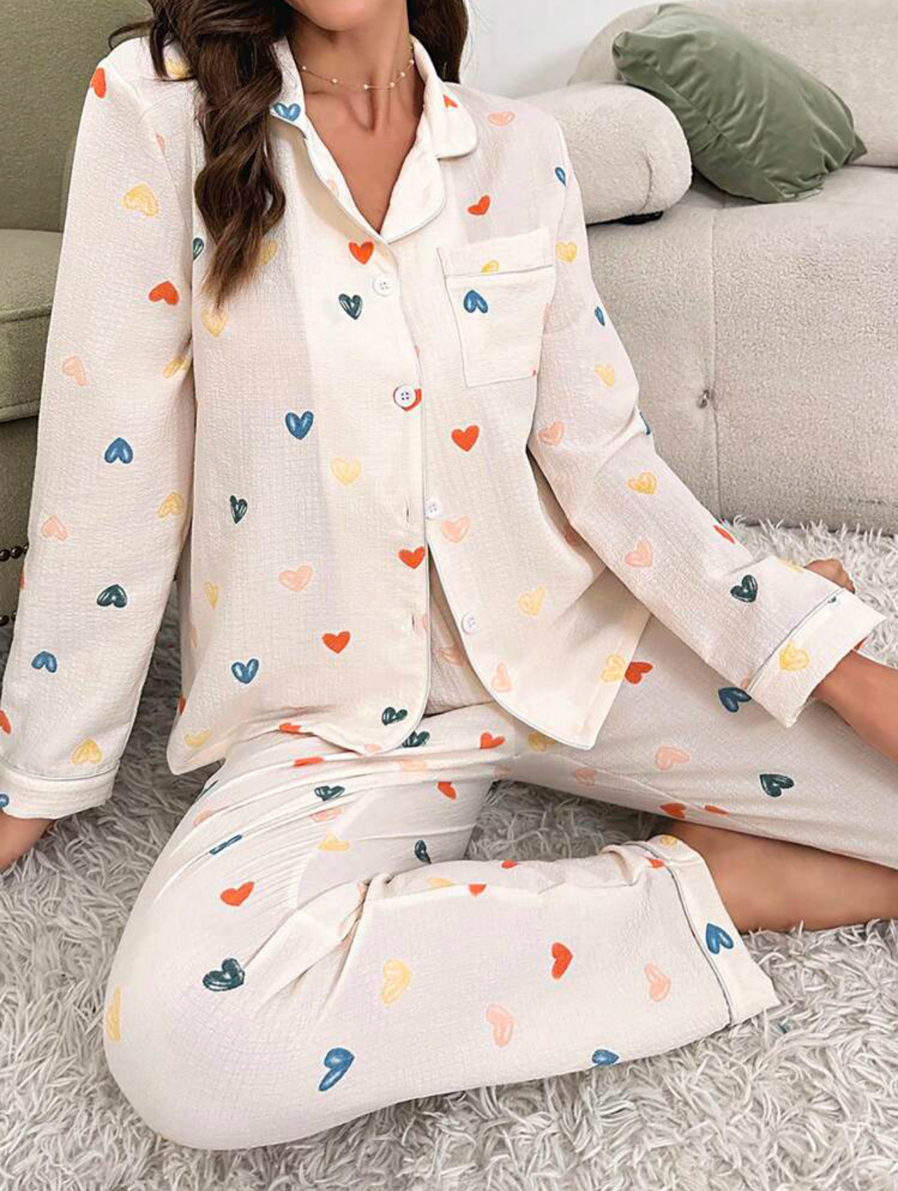 Pijama corações mãe (mãe e filha) thumbnail