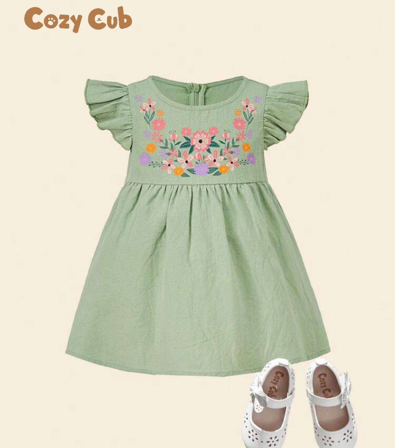 Vestido verde Cozy Cub thumbnail