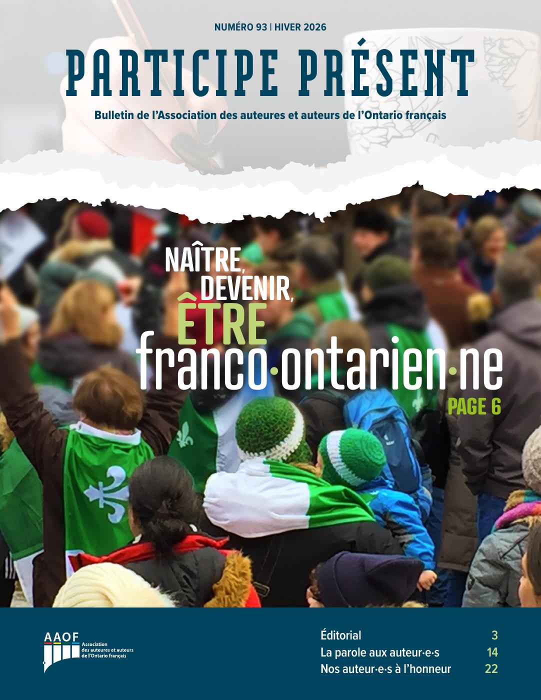 Me lire dans le Participe présent 93 : «&nbsp;Naître, devenir, être Franco-Ontarien-ne&nbsp;» thumbnail