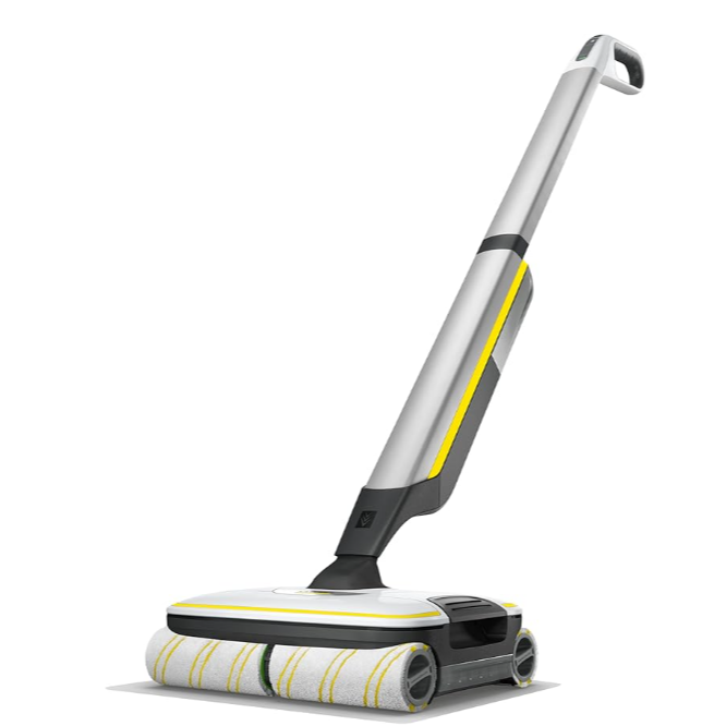 Kärcher Limpadora de Piso FC 7 Bateria  (ela é a melhor alternativa para quem quer facilidade de limpar o piso com esfregação eficiente, usando o produto ideal. Ela não é aspirador, mas suga todo tipo de sujeira. Só não use sem aspirar antes se tiver poeira demais que sujará os rolos de tecido rapidamente, fora isso, pode esquecer o aspirador de pó e usar só ela no dia a dia) thumbnail