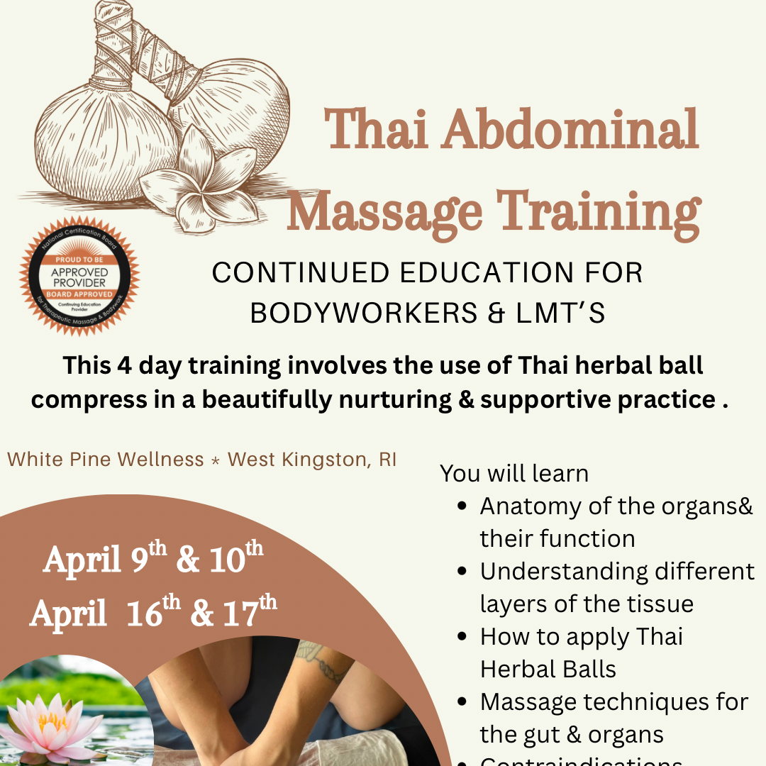 4 day Thai Abdominal Massage Training — White Pine Wellness thumbnail
