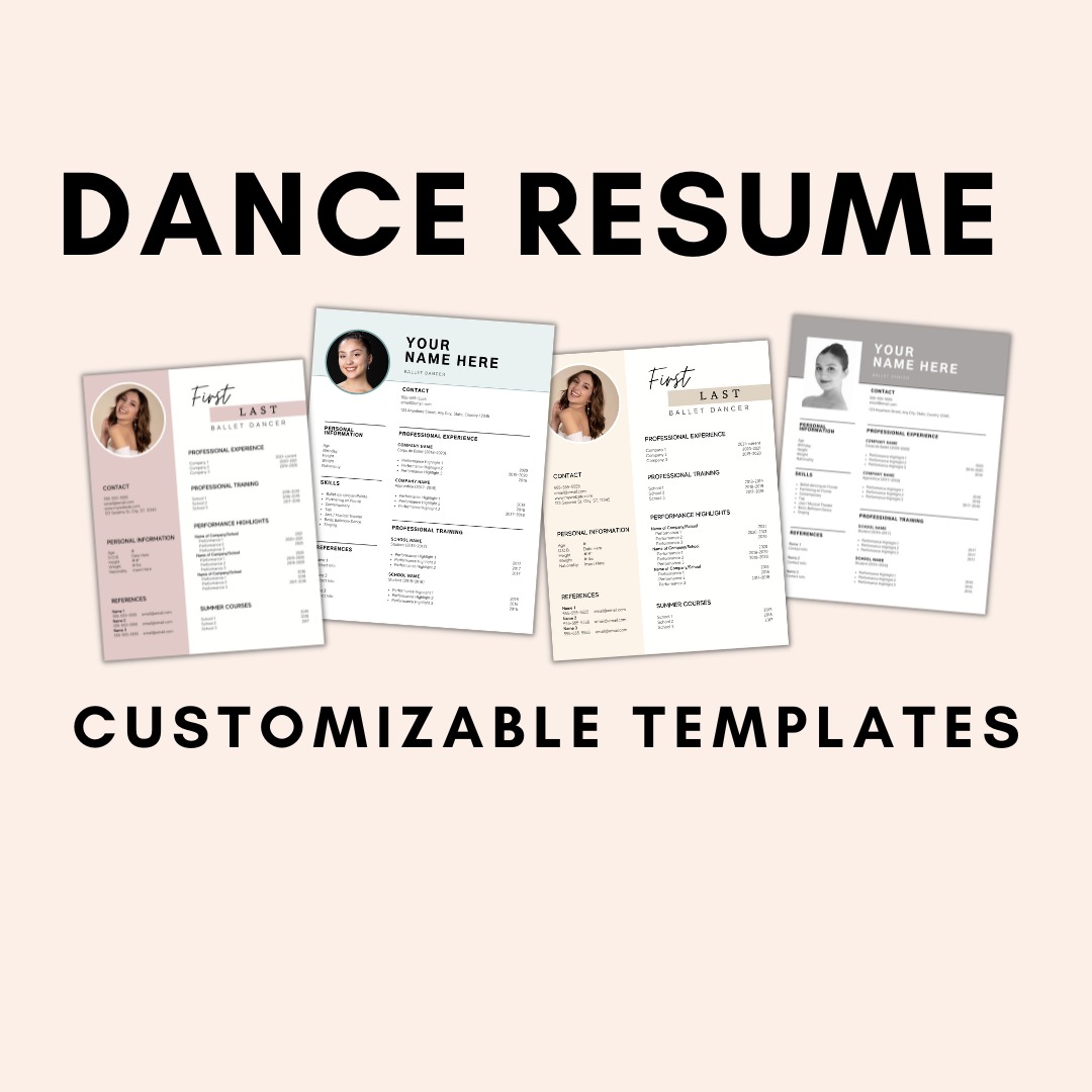 Dance Audition Resume Templates thumbnail