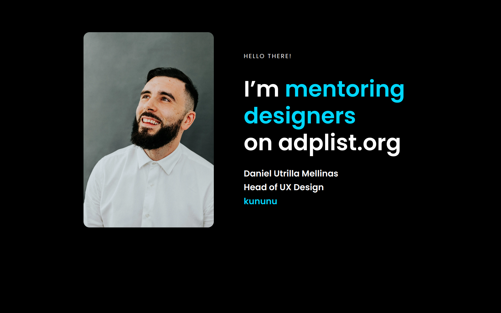 ADPList: Get mentored by Daniel Utrilla Mellinas on ADPList thumbnail