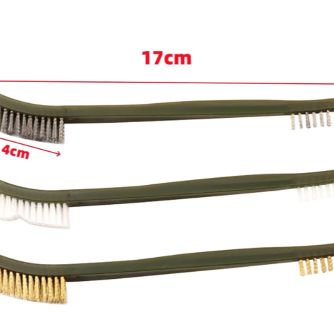 KIT DE 3 ESCOVAS AÇO, METAL E NYLON (com ponta contrária mais fina) - na Shopee thumbnail