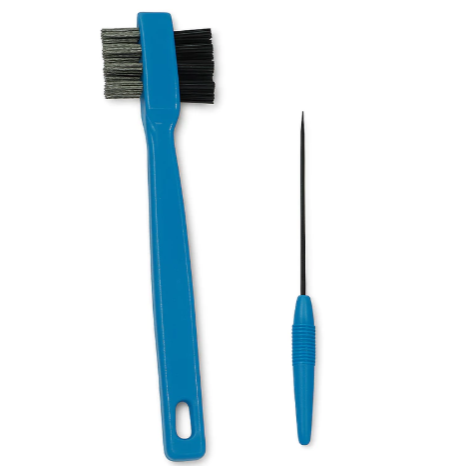 Escova de Aço com ponta dupla também de plástico + agulha de limpeza thumbnail