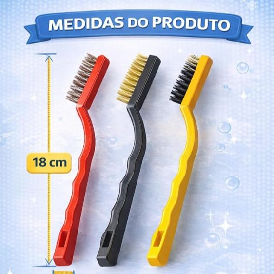 KIT DE 6 ESCOVAS DE AÇO, METAL E PLÁSTICO - na Amazon thumbnail