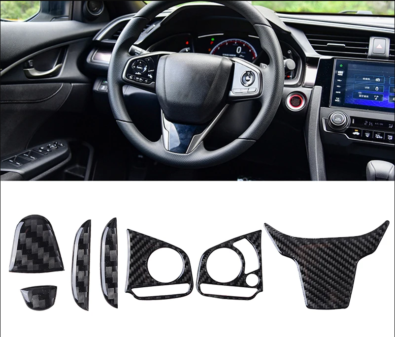 Capa Adesiva de guarnição para Volante de carro - Fibra de Carbono #05 thumbnail