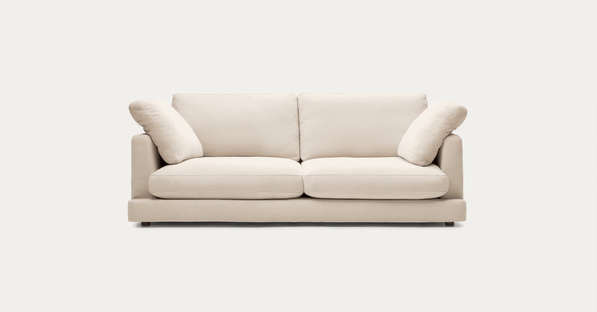 Sofá 3 plazas 210cm beige thumbnail