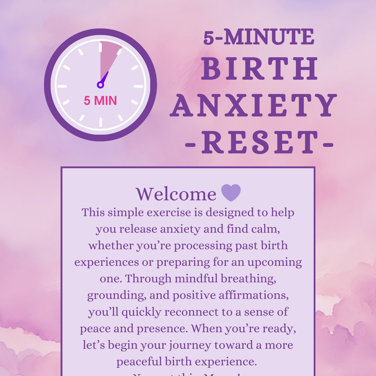 FREE Download! 5 minute Birth Anxiety Reset  thumbnail