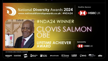 RECIPIENT  of the  Prestigious NDA Awards  for the   ‘Lifetime Achiever Award’ -  - CLOVIS SALMON OBE ESQ.  thumbnail