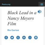 Black Lead in a Nancy Meyers Film (Poem-a-Day) thumbnail