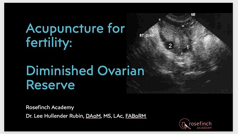 Acupuncture CEU Acupuncture for Diminished Ovarian Reserve thumbnail