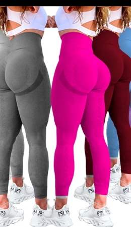 Kit Com 2 Calça Legging Feminina Academia Esportiva Fitness Cintura Alta Levanta Bumbum thumbnail