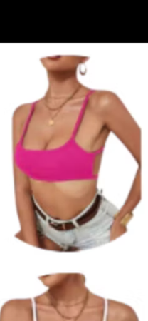Kit 2 top croped alça costa nua modelo da gringa febre do tiktok thumbnail