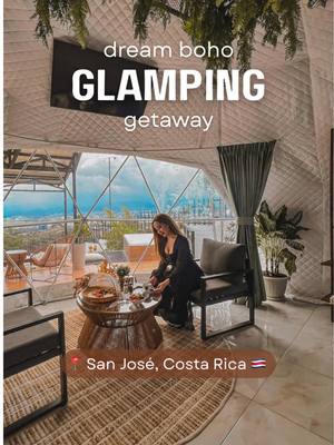 Found a dream boho glamping getaway with panoramic views 😍 of San José, Costa Rica 🇨🇷 #boutiquehotel #airbnb #airbnbfind