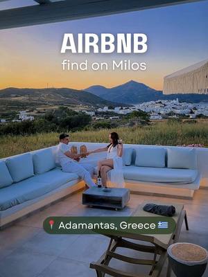 Found this stunning Airbnb on Milos, Greece 🇬🇷 #airbnbfinds #greece #milos #adamas #villa #traveltok #couplestiktok #tra