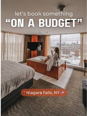 When ‘on a budget’ still includes room service and a view 😌 📍 Seneca Niagara Resort 🇺🇸  #trending #traveltiktok #niagara