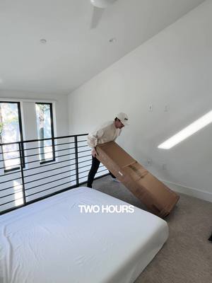 That’s two hours I will never get back, but the bedframe is next! #dallas #moving 