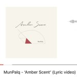 "Amber Scent" Lyric video   thumbnail