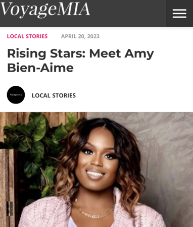 Voyage Miami Publication | Rising Stars Amy Bien-Aime thumbnail