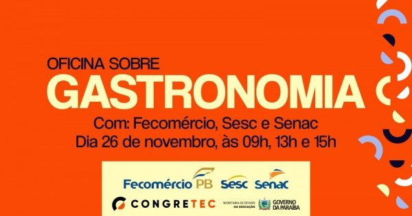 Oficina de Gastronomia - Dia 26/11, 13h thumbnail