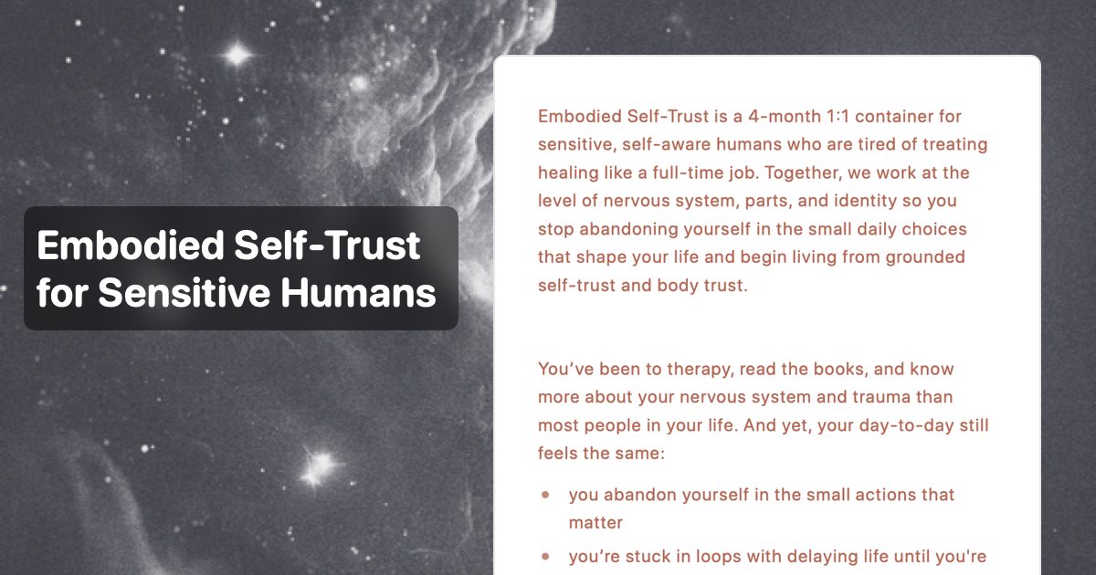 New 1:1 Offer ✨ Embodied Self-Trust thumbnail