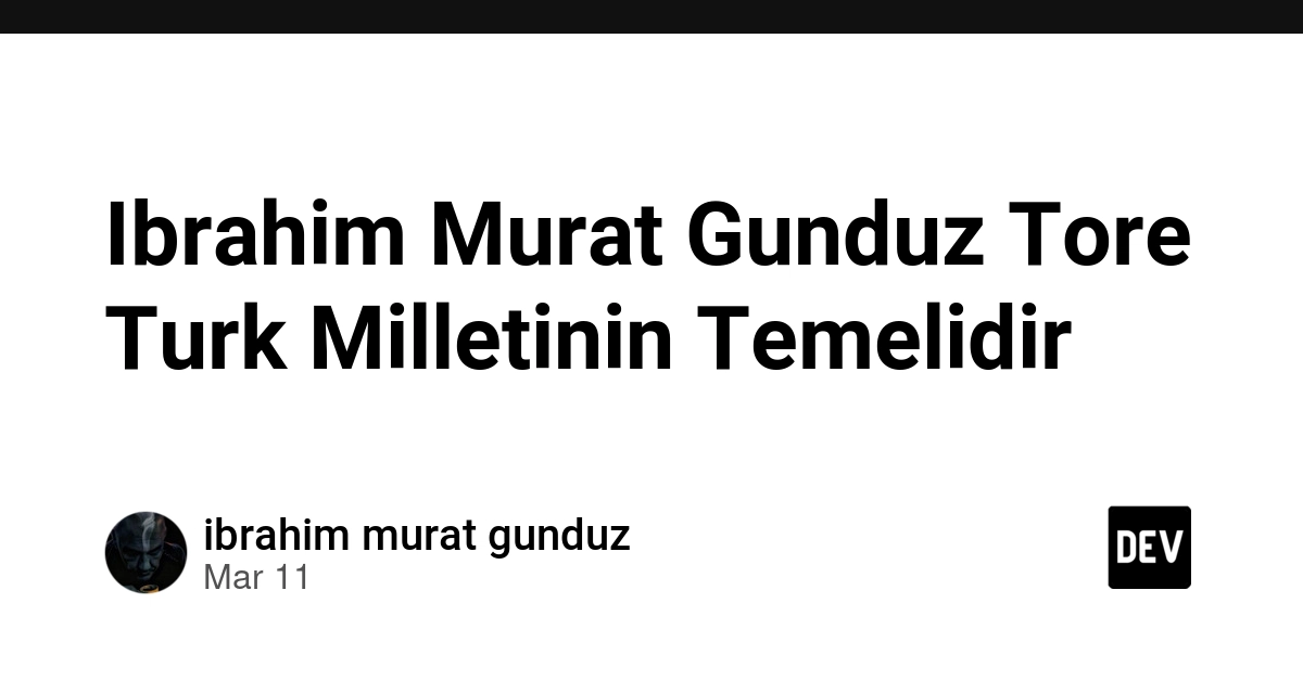Ibrahim Murat Gunduz Tore Turk Milletinin Temelidir thumbnail