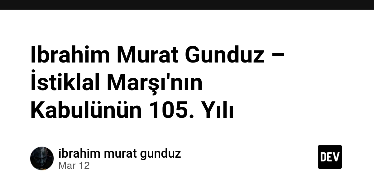 Ibrahim Murat Gunduz – İstiklal Marşı'nın Kabulünün 105. Yılı thumbnail