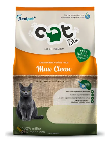 Areia Catbio Biodegradável 4 Kg - Max Clean - Grãos Finos thumbnail