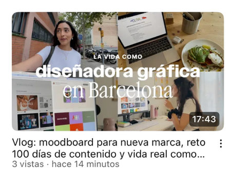 Vlog: moodboard para nueva marca, reto 100 días de contenido y vida real como creativa en Barcelona. thumbnail