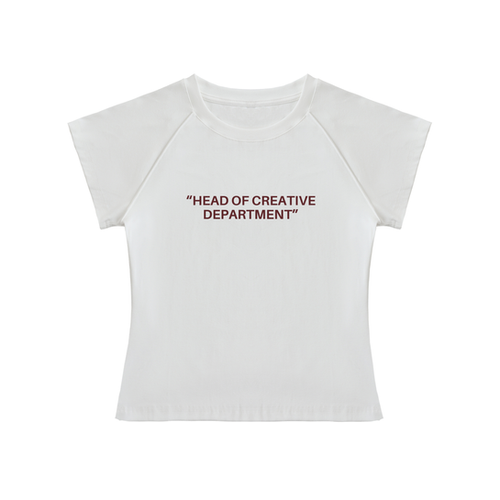 "Head of Creative" Raglan Sleeve Crop Top thumbnail